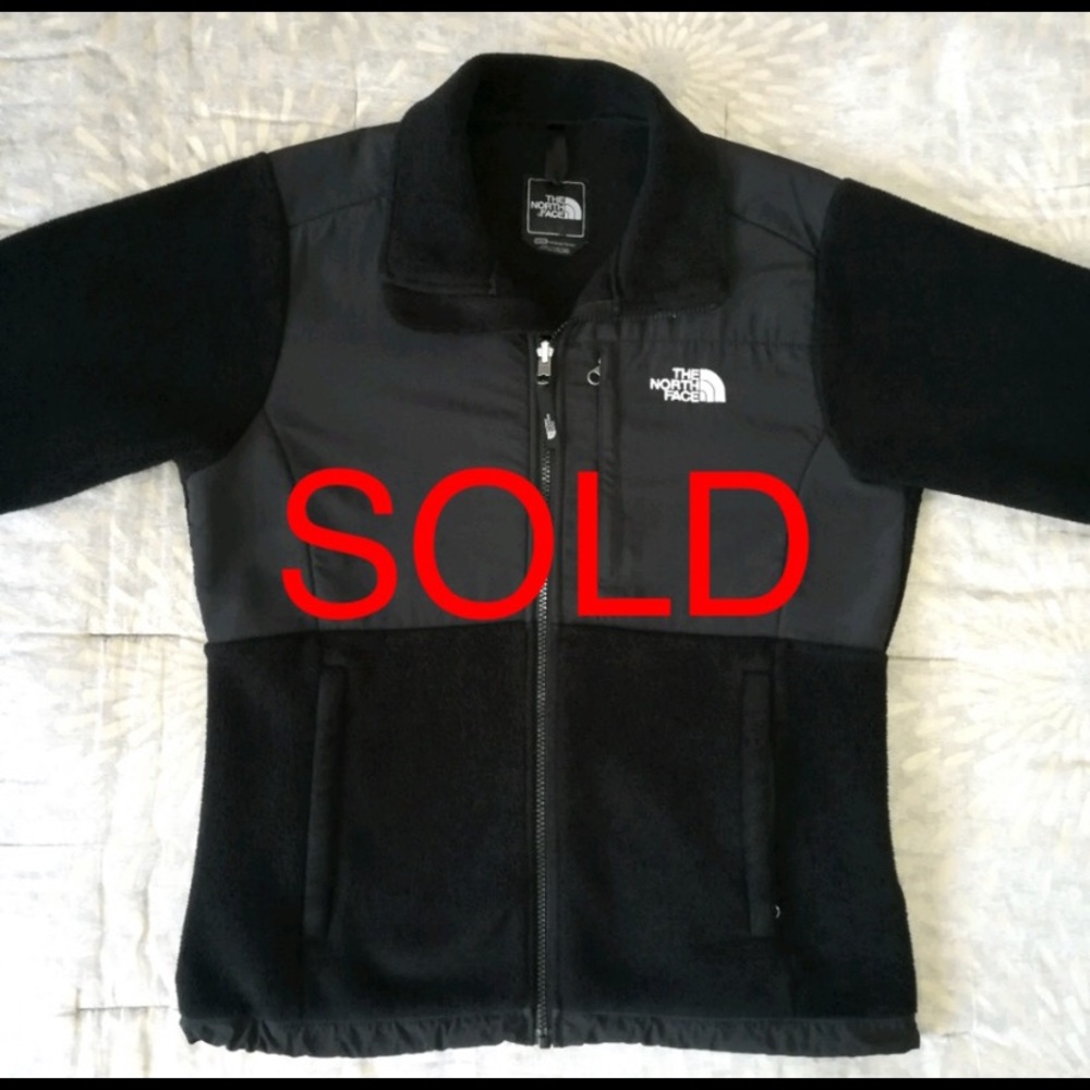 The North Face fleece black jacket size M.